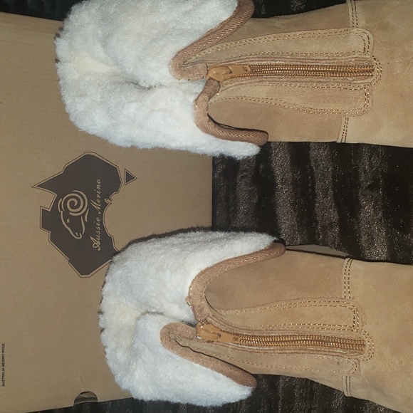 Aussie Merino Amelia Chestnut Tan Boots 12 - Picture 11 of 16